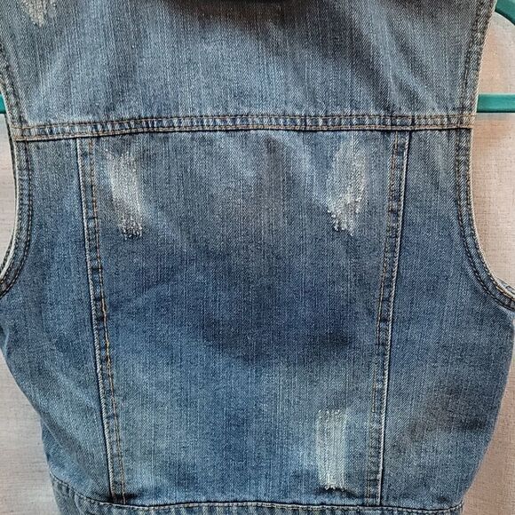 Ci Sono Girls Hooded Jean Vest - Picture 5 of 7